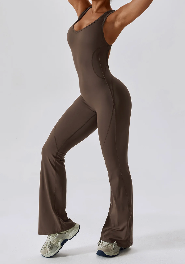 Backless Ruched Jumpsuit