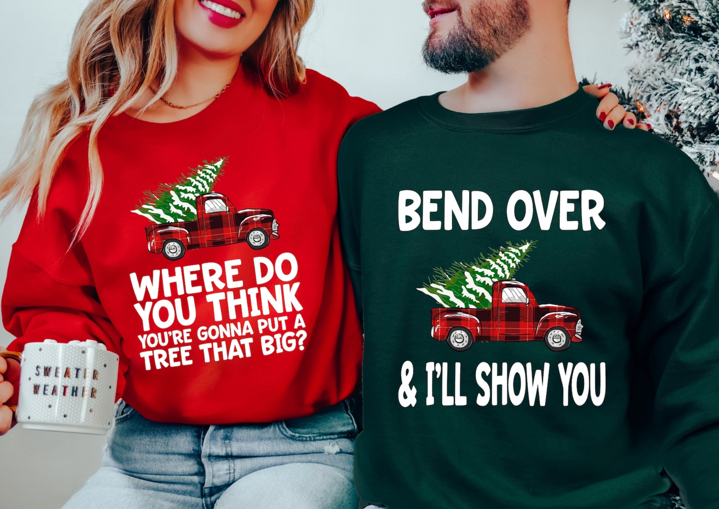 Bend Over I'll Show You Sweatshirt Set
