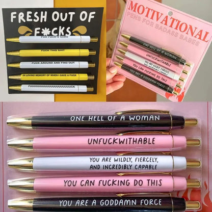 Fresh out of F*cks / Motivational Pen Set