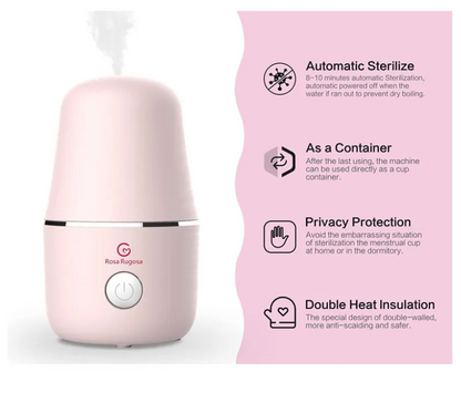 Menstrual Cup Steamer + 2 Menstrual Cups