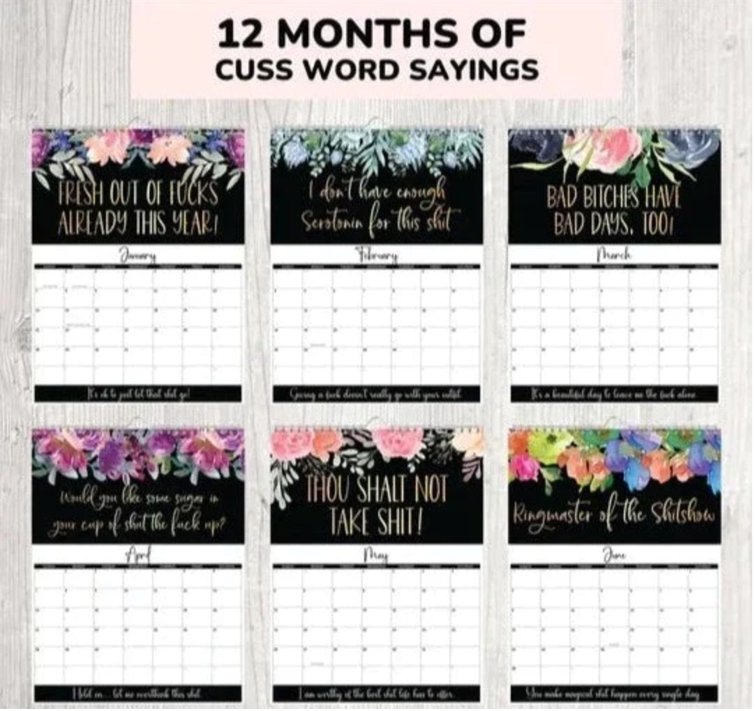 2025 Sweary Calendar AuroraBliss Sweary Calendar 2025 Uk