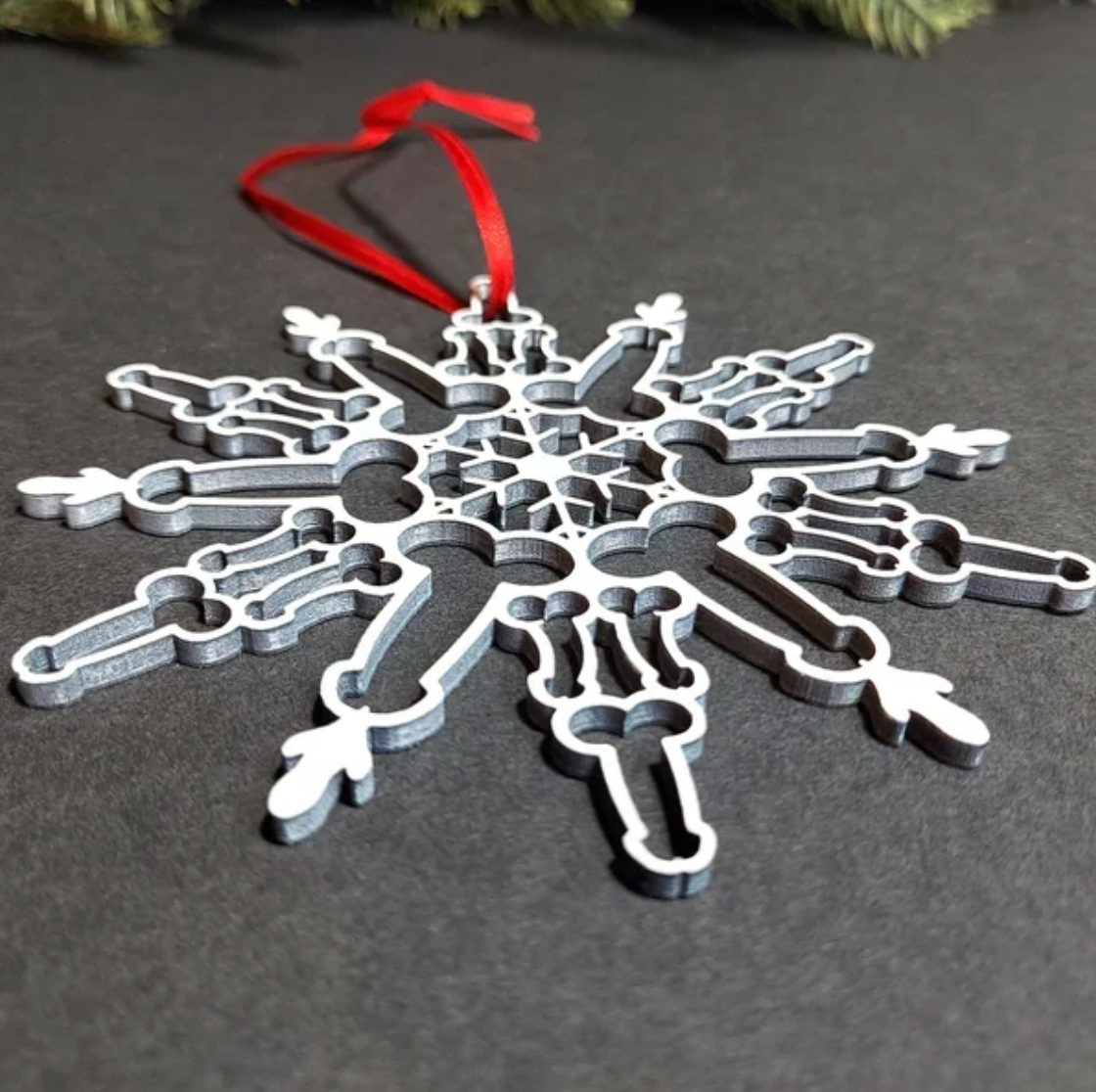 Funny Penis Snowflake Ornament