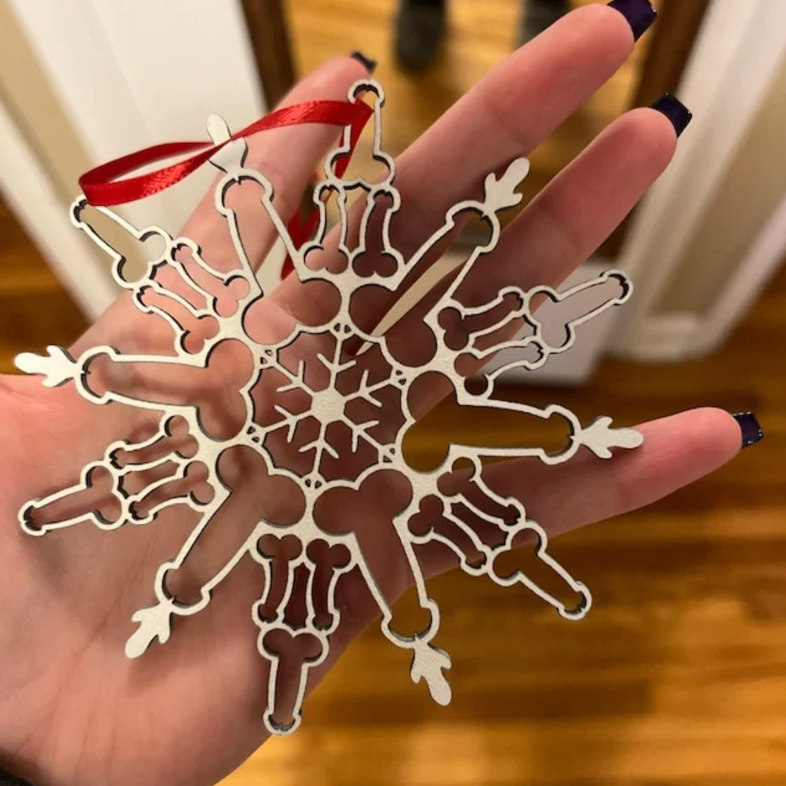 Funny Penis Snowflake Ornament