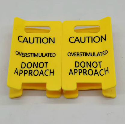 Caution Overstimulated Sign Hair Claw Clip