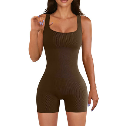 Seamless Ribbed Romper